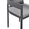 Armen Living Argiope Outdoor Patio Dining Chairs in Aluminum with Gray Cushions, PK2 840254332997 - alternate 8